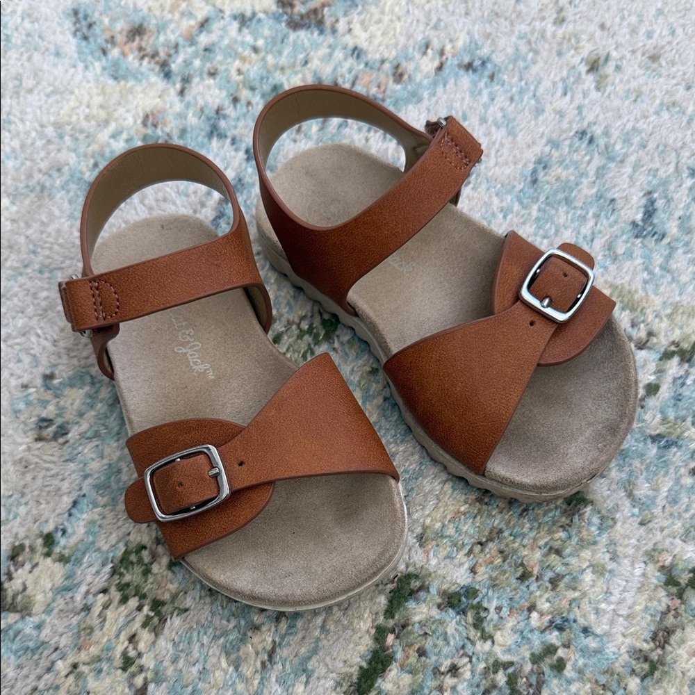 Cat & Jack Tan Kids Sandals with Buckle